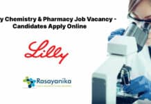 Eli Lilly Chemistry & Pharmacy Job Vacancy - Candidates Apply Online