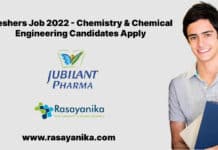 Freshers Job 2022 - Chemistry & Chemical Engineering Candidates Apply