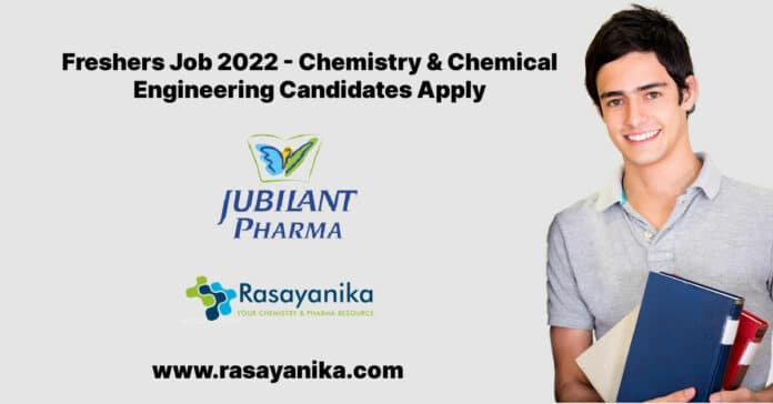 Freshers Job 2022 - Chemistry & Chemical Engineering Candidates Apply