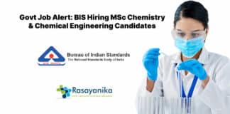 Govt Job Alert: BIS Hiring MSc Chemistry & Chemical Engineering Candidates