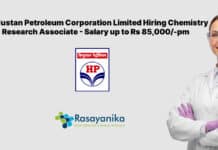 Hindustan Petroleum Corporation Limited Hiring Chemistry Research Associate - Salary up to Rs 85,000/-pm