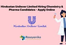 Hindustan Unilever Limited Hiring Chemistry & Pharma Candidates - Apply Online