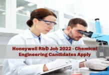 Honeywell R&D Job 2022 - Chemical Engineering Candidates Apply