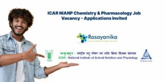 ICAR NIANP Chemistry & Pharmacology Job Vacancy - Applications Invited