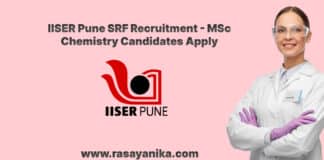 IISER Pune SRF Recruitment - MSc Chemistry Candidates Apply