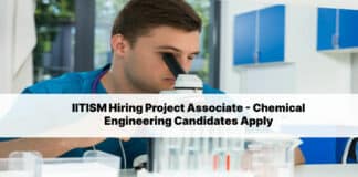 IITISM Hiring Project Associate - Chemical Engineering Candidates Apply