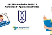 JNU PhD Admission 2022-23 Announced - Applications Invited