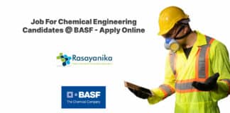 Job For Chemical Engineering Candidates @ BASF - Apply Online