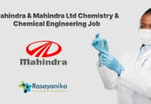 Mahindra & Mahindra Ltd Chemistry & Chemical Engineering Job Opening