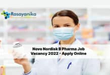 Novo Nordisk B Pharma Job Vacancy 2022 - Apply Online