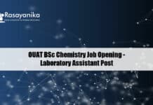 OUAT BSc Chemistry Job Opening - Laboratory Assistant Post