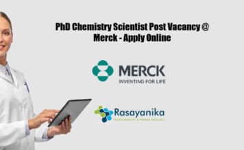 PhD Chemistry Scientist Post Vacancy @ Merck - Apply Online