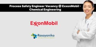 Process Safety Engineer Vacancy @ ExxonMobil - Chemical Engineering
