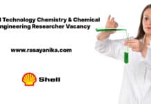 Shell Technology Chemistry & Chemical Engineering Researcher Vacancy