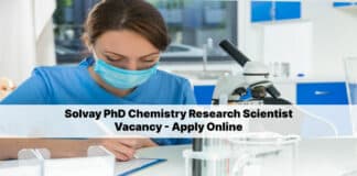 Solvay PhD Chemistry Research Scientist Vacancy - Apply Online