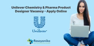 Unilever Chemistry & Pharma Product Designer Vacancy - Apply Online
