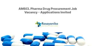 AMSCL Pharma Drug Procurement Job Vacancy - Applications Invited