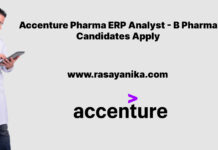 Accenture Pharma ERP Analyst - B Pharma Candidates Apply