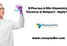 B Pharma & BSc Chemistry Job Vacancy @ Genpact - Apply Online