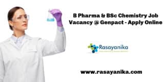 B Pharma & BSc Chemistry Job Vacancy @ Genpact - Apply Online