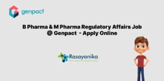 B Pharma & M Pharma Regulatory Affairs Job @ Genpact - Apply Online