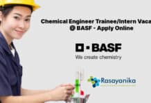 Chemical Engineer Trainee/Intern Vacancy @ BASF - Apply Online