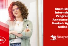 Chemistry Internship Program Announced @ Henkel - Apply Online