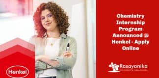 Chemistry Internship Program Announced @ Henkel - Apply Online