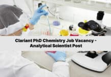 Clariant PhD Chemistry Job Vacancy - Analytical Scientist Post