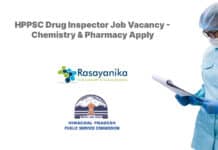 HPPSC Drug Inspector Job Vacancy - Chemistry & Pharmacy Apply