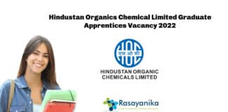 Hindustan Organics Chemical Limited Graduate Apprentices Vacancy 2022