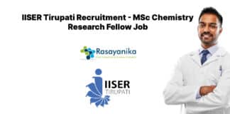 IISER Tirupati Recruitment - MSc Chemistry Research Fellow Job