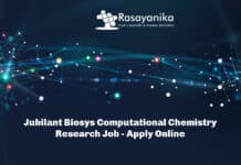 Jubilant Biosys Computational Chemistry Research Job - Apply Online