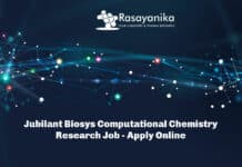 Jubilant Biosys Computational Chemistry Research Job - Apply Online