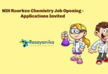 NIH Roorkee Chemistry Job Opening - Applications Invited