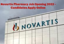 Novartis Pharmacy Job Opening 2022 - Candidates Apply Online