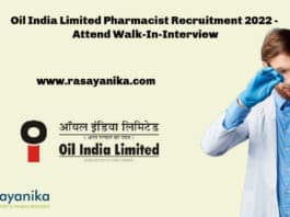 Oil India Pharmacist Recruitment