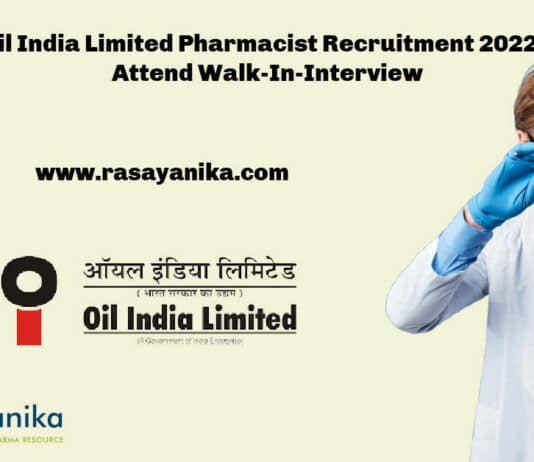 Oil India Pharmacist Recruitment