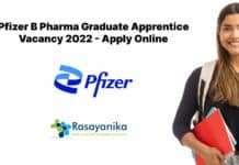 Pfizer B Pharma Graduate Apprentice Vacancy 2022 - Apply Online