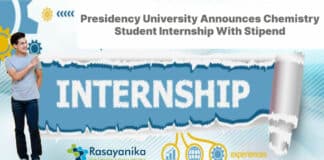 Presidency University Announces Chemistry Student Internship With Stipend