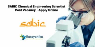 SABIC Chemical Engineering Scientist Post Vacancy - Apply Online