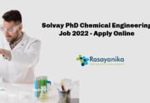 Solvay PhD Chemical Engineering Job 2022 - Apply Online