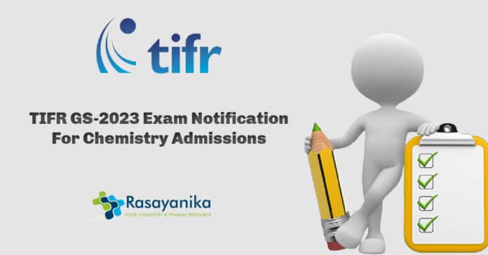 TIFR GS-2023 Exam Notification For Chemistry Admissions