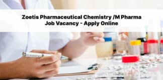 Zoetis Pharmaceutical Chemistry /M Pharma Job Vacancy - Apply Online