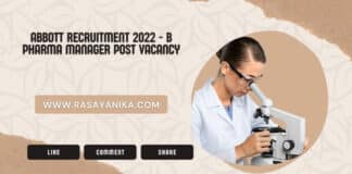 Abbott Recruitment 2022 - B Pharma Manager Post Vacancy