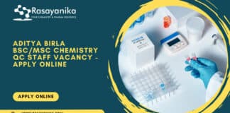Aditya Birla BSc/MSc Chemistry QC Staff Vacancy - Apply Online