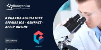 B Pharma Regulatory Affairs Job - Genpact - Apply Online