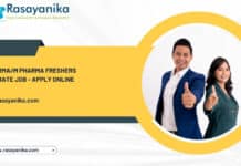B Pharma/M Pharma Freshers Associate Job - Apply Online