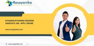 B Pharma/M Pharma Freshers Associate Job - Apply Online