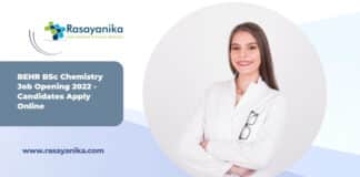 BEHR BSc Chemistry Job Opening 2022 - Candidates Apply Online